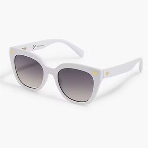 J Crew White Sunglasses with Contemporary Style